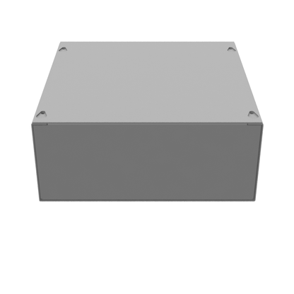 10x4X10 Screw Cover Type 1 UL Steel No KO Gray Cover w/Teardrop Slots Holes In Back