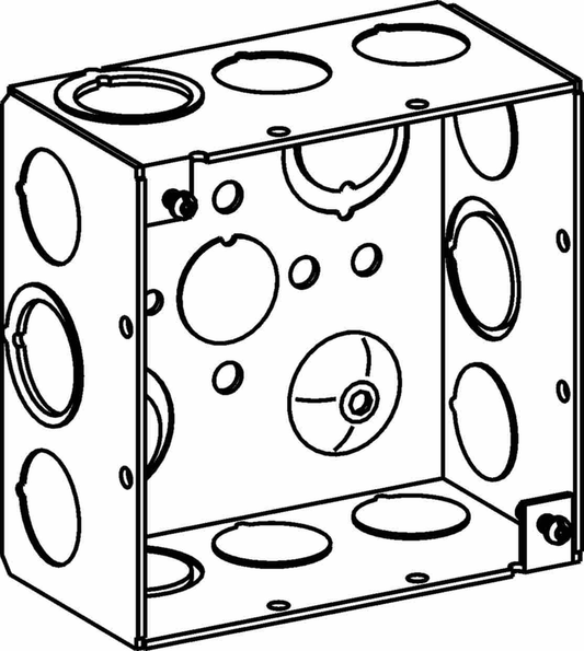 2-1/8" DEEP, 4" SQUARE (4S) DEEP BOX WELDED WITH MKO