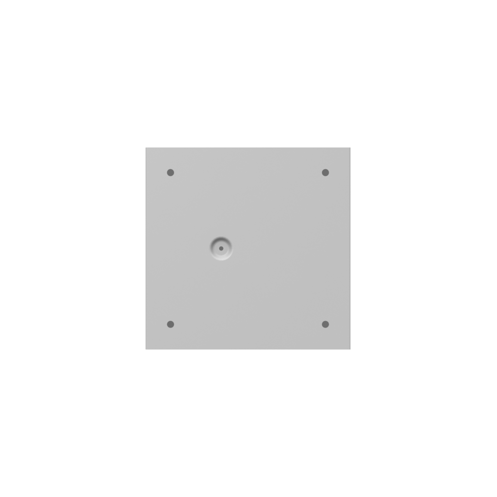 8x8x8 Screw Cover Type 1 UL Steel No KO Gray Cover w/ Teardrop Slots Holes In Back