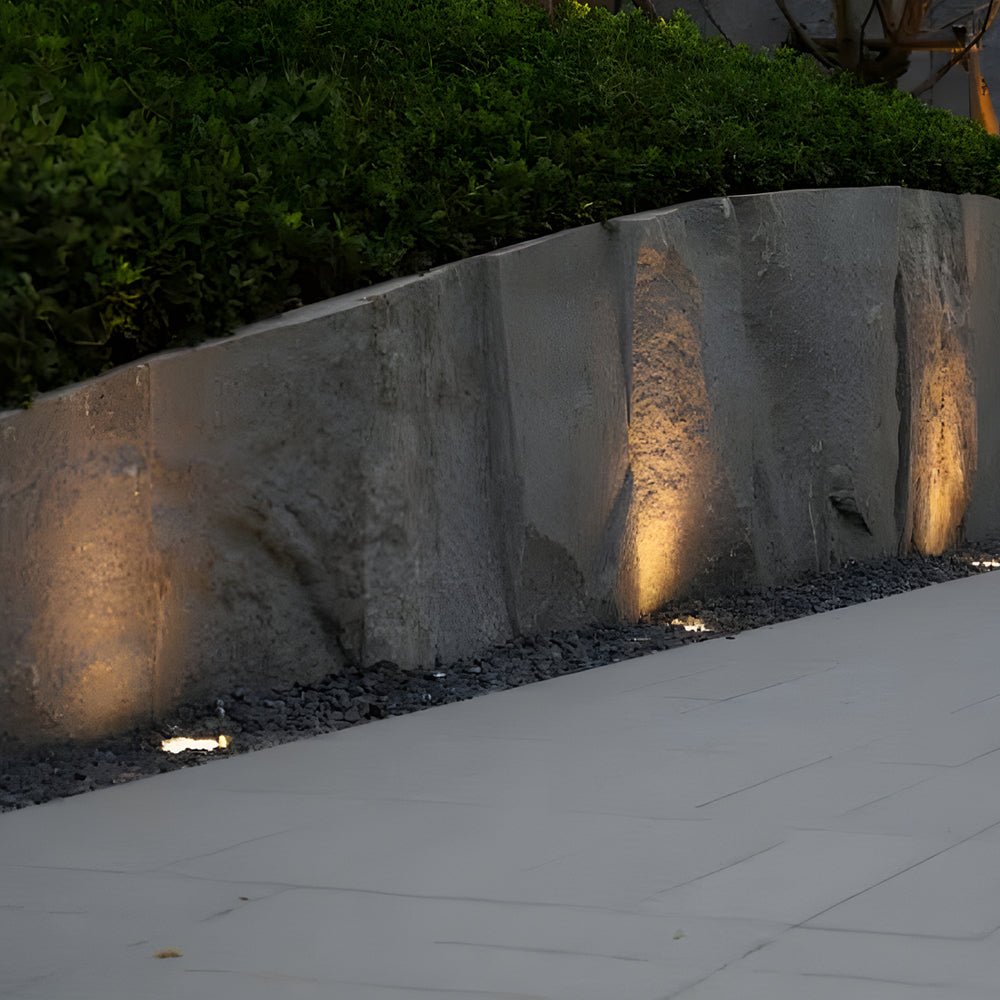 [Open-Box]5-Light LED Modern Square In-Ground Well Lights Step Deck Lighting with Light Sensor for Pathways