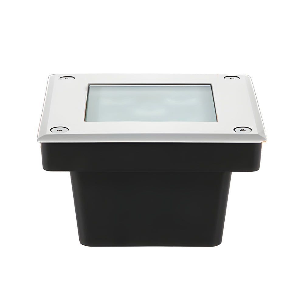 [Open-Box]5-Light LED Modern Square In-Ground Well Lights Step Deck Lighting with Light Sensor for Pathways