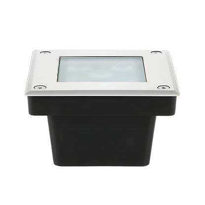 [Open-Box]5-Light LED Modern Square In-Ground Well Lights Step Deck Lighting with Light Sensor for Pathways