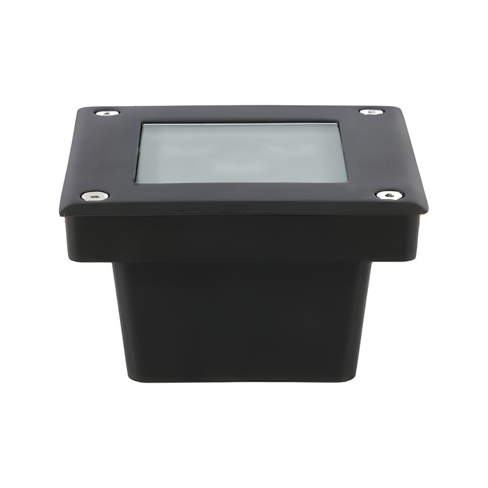 [Open-Box]5-Light LED Modern Square In-Ground Well Lights Step Deck Lighting with Light Sensor for Pathways