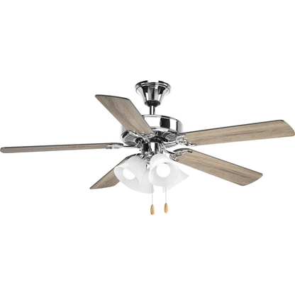 AirPro 52" 5-Blade ceiling fan in Polished Chrome