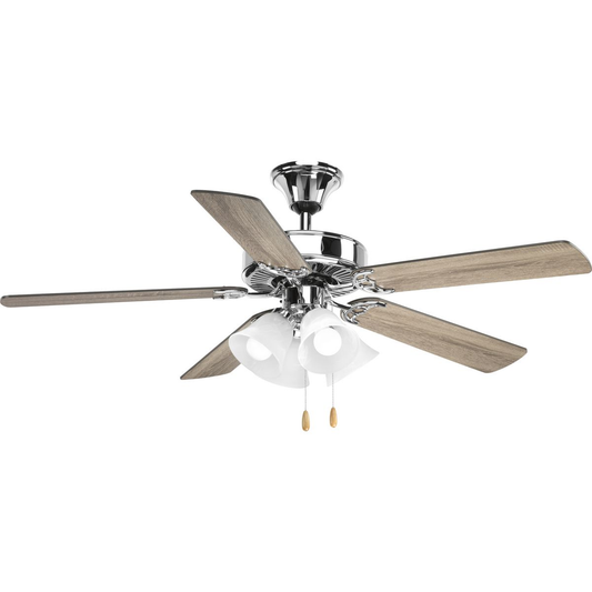 AirPro 52" 5-Blade ceiling fan in Polished Chrome