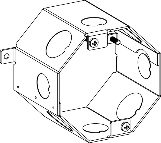 3" DEEP, 4" OCTAGONAL CONCRETE BOX