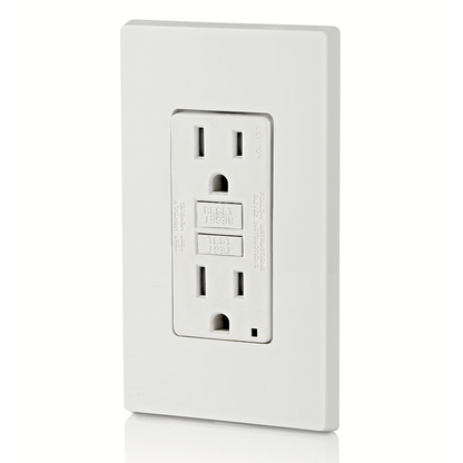 15 Amp, Self Test, Tamper-Resistant GFCI Outlet with LED Indicator Light