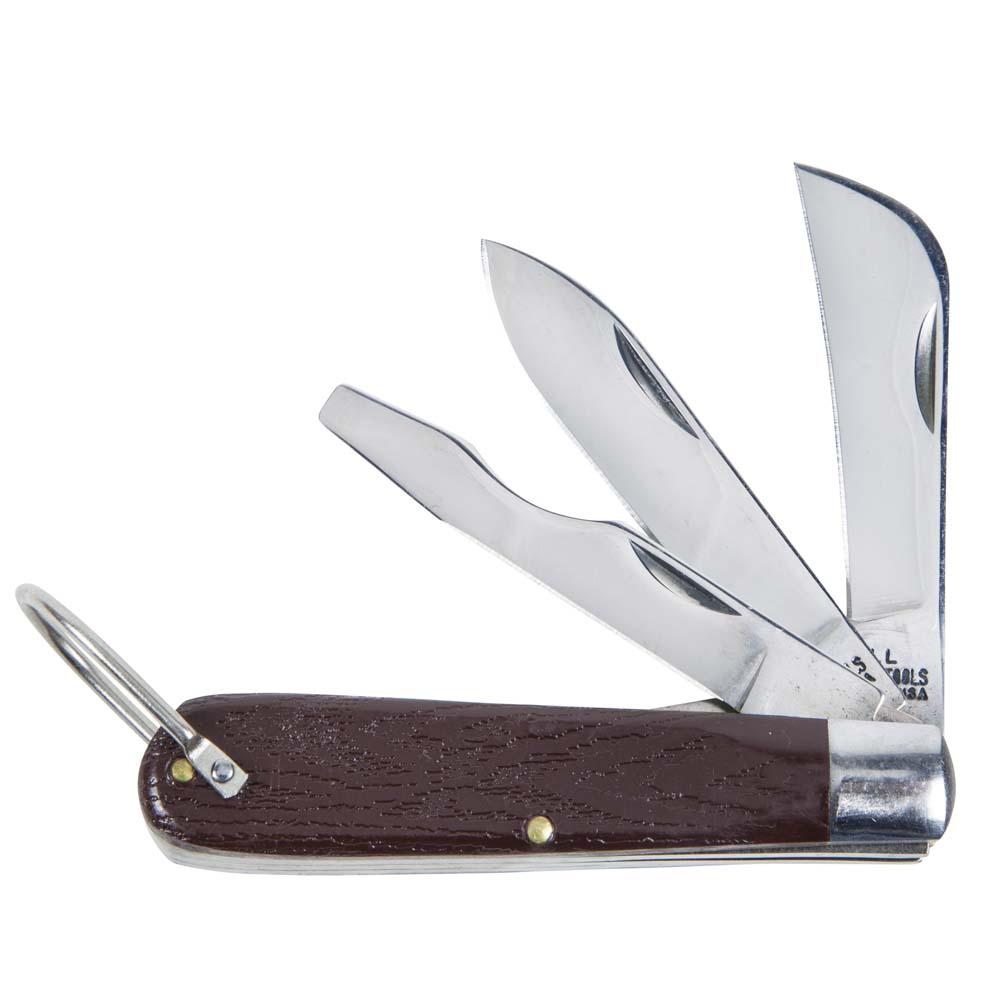 3 Blade Pocket Knife with Screwdriver