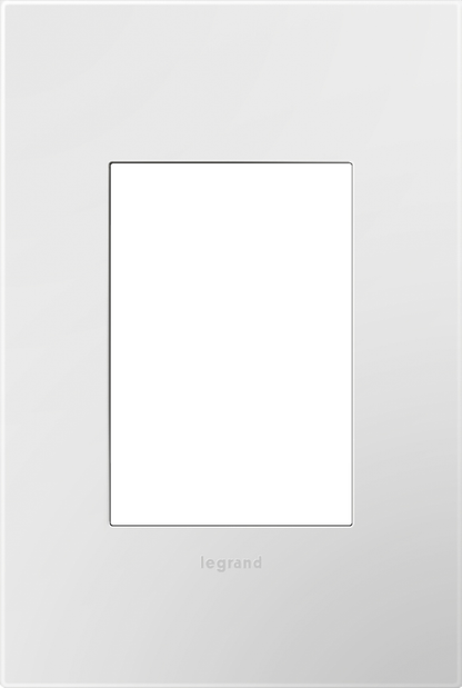 adorne® Gloss White 1-Gang+ Screwless Wall Plate with Microban®