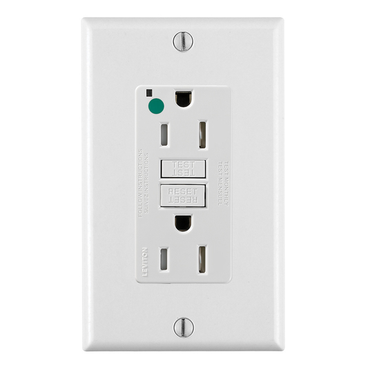 15 Amp SmartlockPro® GFCI Receptacle/Outlet, Hospital Grade, Tamper-Resistant
