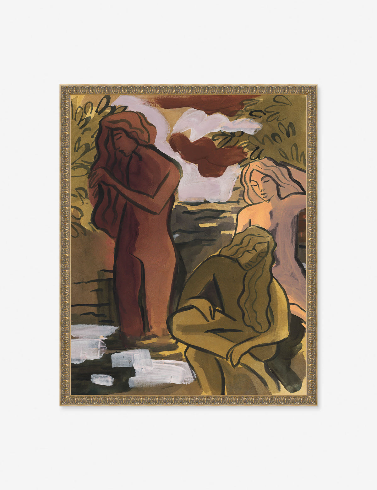 Bathing Women Wall Art by Kathy Mann