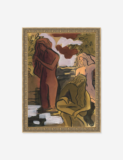 Bathing Women Wall Art by Kathy Mann