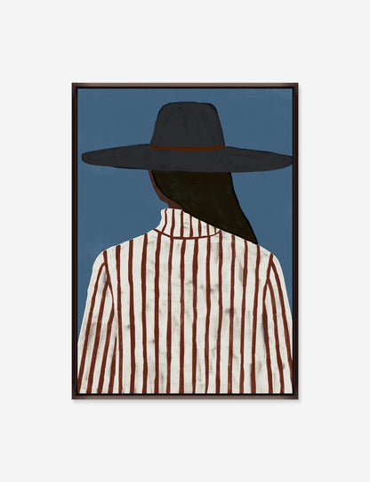 Modern Woman with a Hat Wall Art