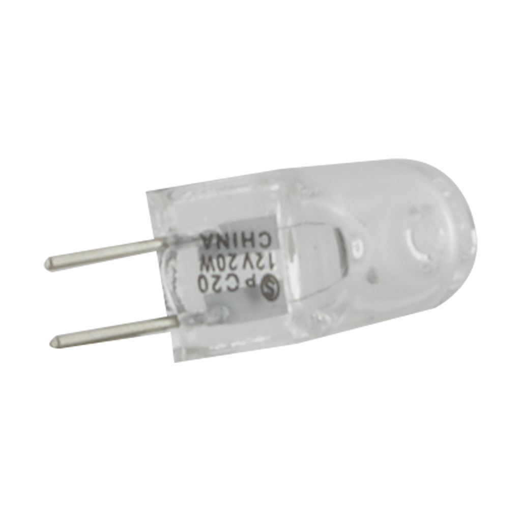 20 Watt; Halogen; T3; Clear; 2000 Average rated hours; 300 Lumens; Bi Pin G4 base; 12 Volt