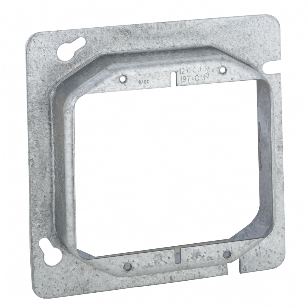 4-11/16 in. Square Cover, 2-Device, 1 in. Raised