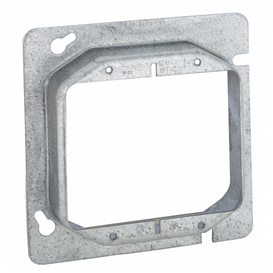 4-11/16 in. Square Cover, 2-Device, 1 in. Raised