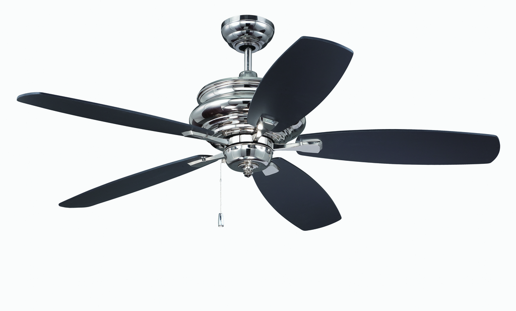 52" Yorktown Ceiling Fan in Polished Nickel