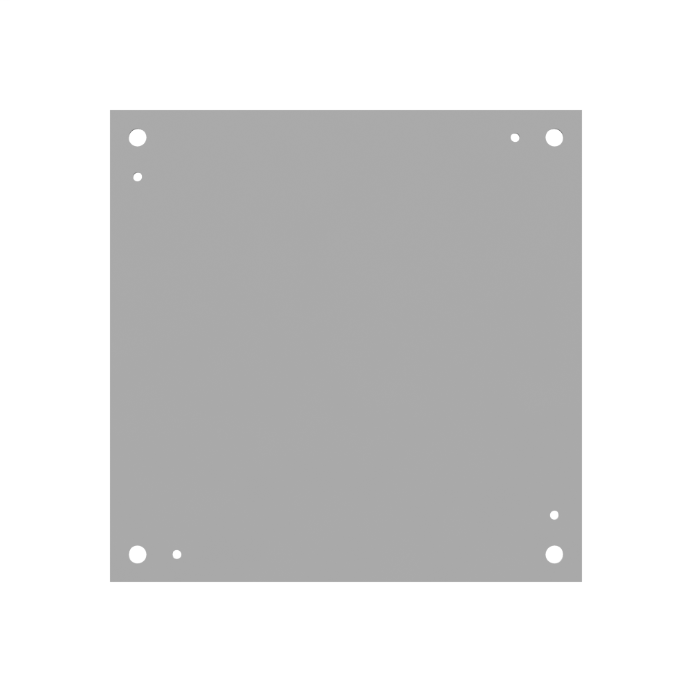 Back Panel Non UL Listed 18x18 Hinge Cover White Steel