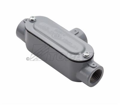 1/2" Threaded T Type Rigid Conduit Body with Cover & Gasket