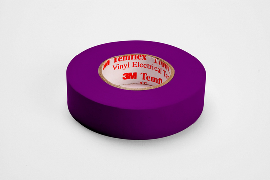 3M™ Temflex™ Vinyl Electrical Tape 1700C, 3/4 in x 66 ft, 1-1/2 in Core,Violet, 10 rolls/carton, 100 rolls/Case