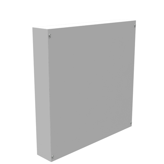 24X4X24 Screw Cover Type 1 UL Listed Steel No Knockouts ANSI 61 Gray Cover With Teardrop Slots Mounting Holes In Back