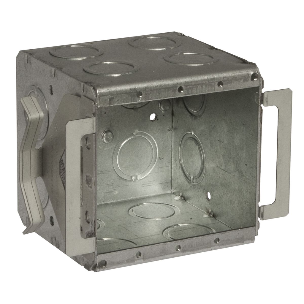 2-Gang BLOCK-LOC¬Æ Masonry Box, NonGangable, 3-1/2 in. Deep, Conduit KO's, Welded