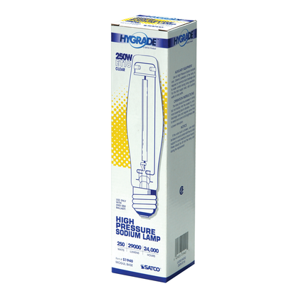 250 Watt; High Pressure Sodium HID; Mogul base; ET18; Clear; 22 CRI; 2100K