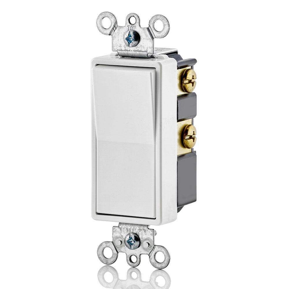 15 Amp Decora Rocker 4-Way Switch, Grounding, White