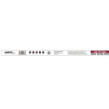 14 Watt; 4 Foot LED T8; Medium Bi Pin base; 3500K; 50000 Average rated hours; 2200 Lumens; Type A; Ballast dependent