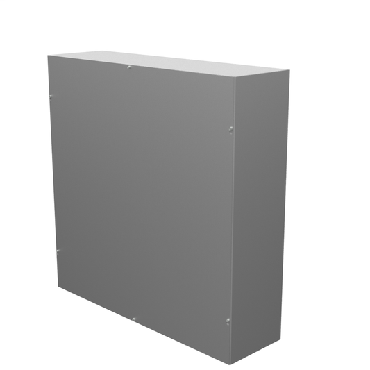 36x10x36 Screw Cover Type 1 UL Listed Steel No Knockouts No Paint Cover With Teardrop Slots Mounting Holes In Back