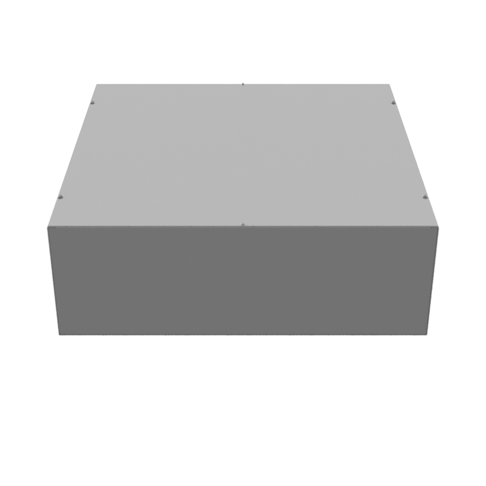 36x12x36 Screw Cover Type 1 UL Steel No KO Gray Cover w/Teardrop Slots Holes In Back