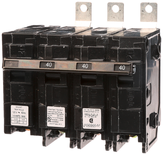 BREAKER 40A 3P 240V 22K BLH 120V SHUNT