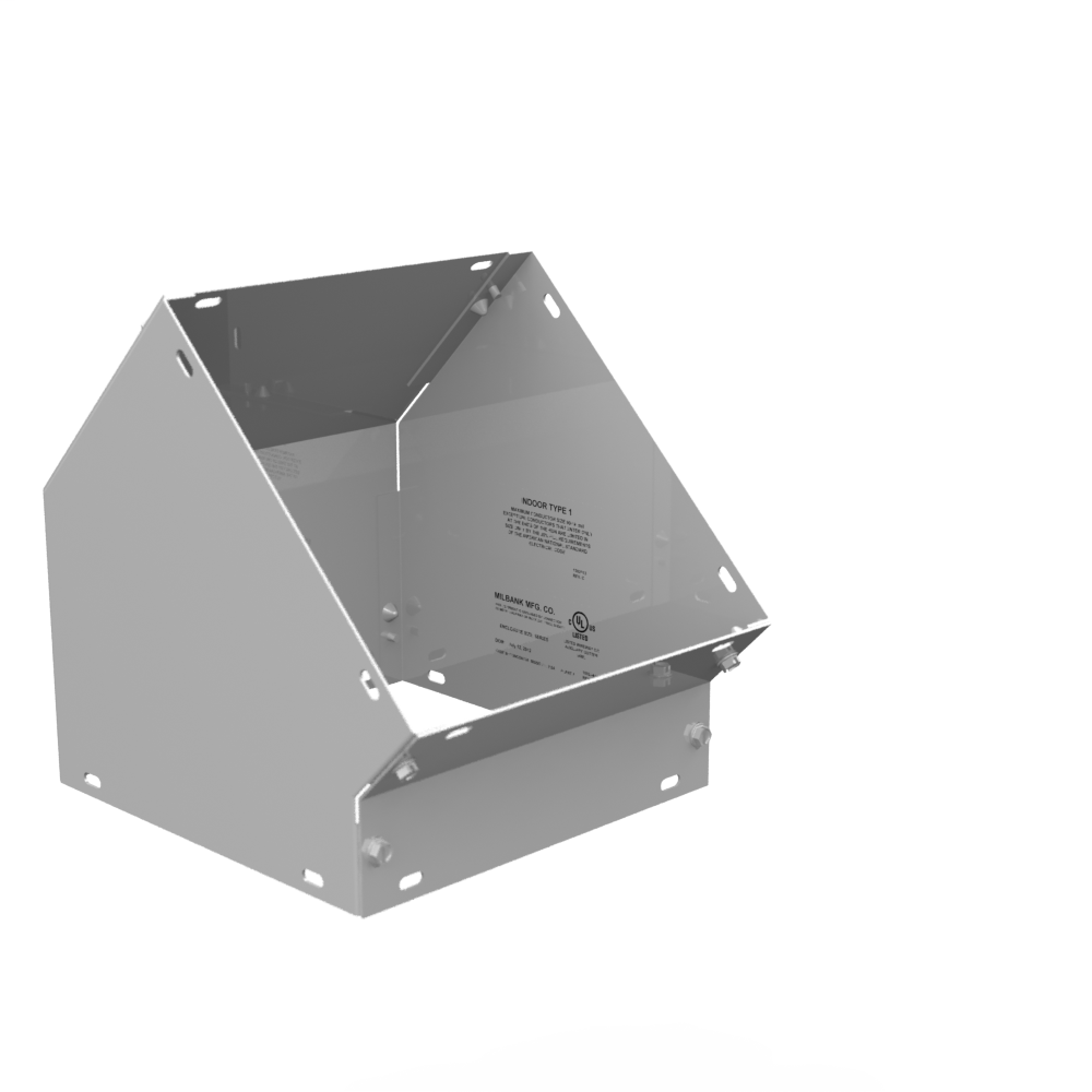 8x8 Wireway Elbow 45 Corner No Paint Steel