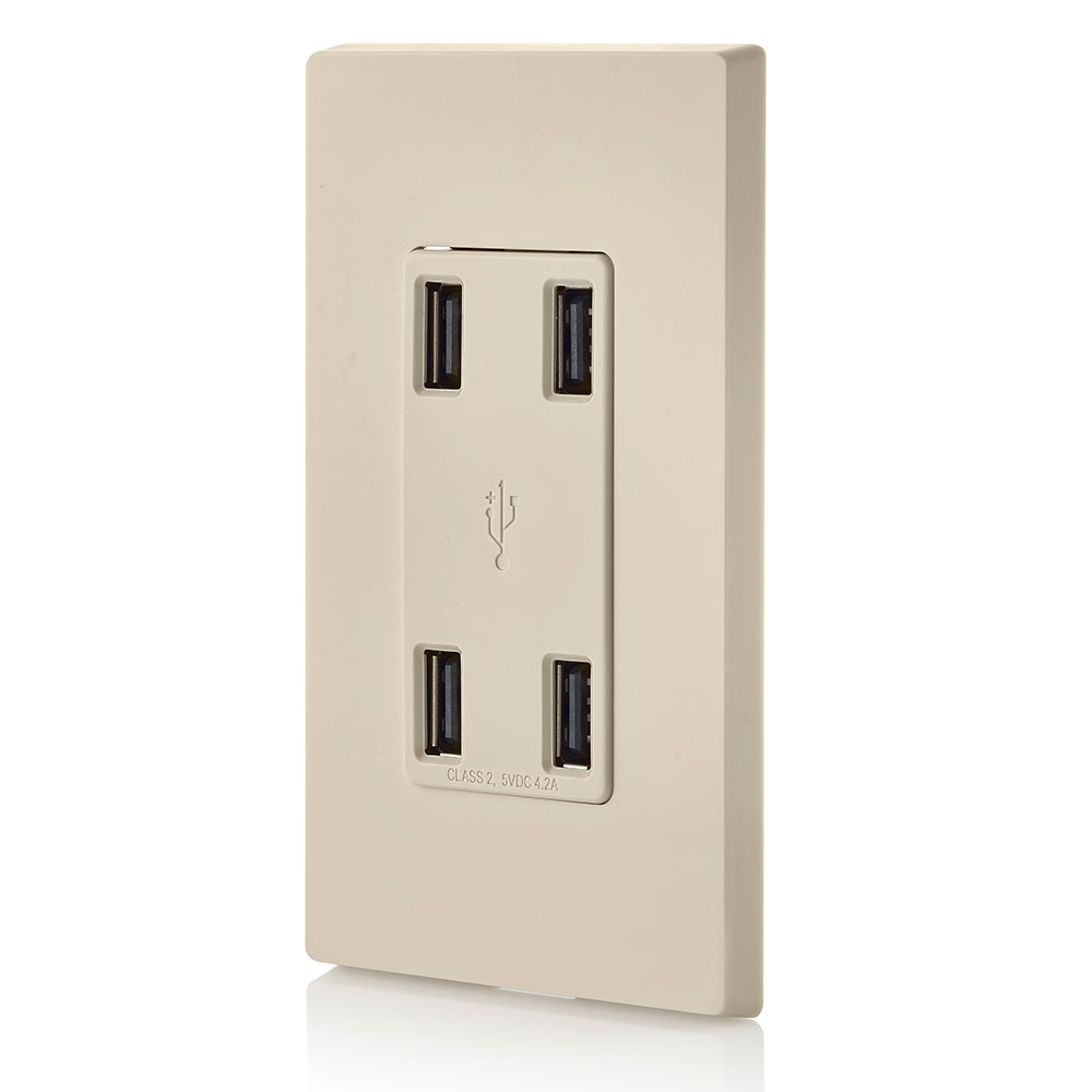 4.2A 4-Port USB Type-A Wall Outlet Charger