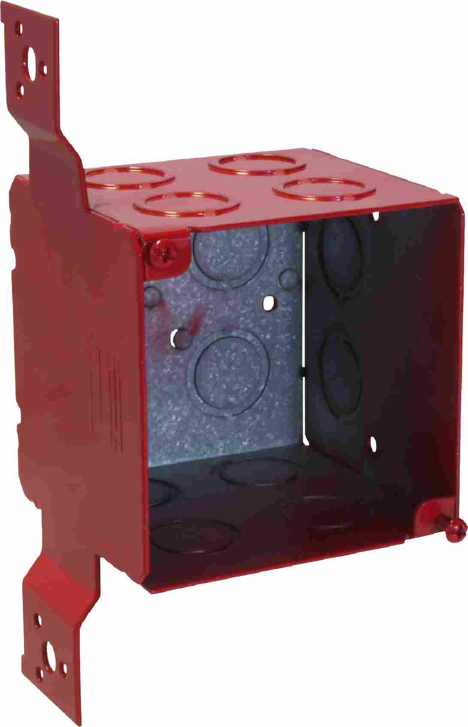 3-1/2" DEEP, 4" SQUARE EXTRA DEEP FIRE ALARM BOX WELDED WITH CKO & FB BRACKET