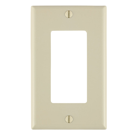 1-Gang Decora/GFCI Device Wallplate, Standard Size, Thermoplastic Nylon, Light Almond