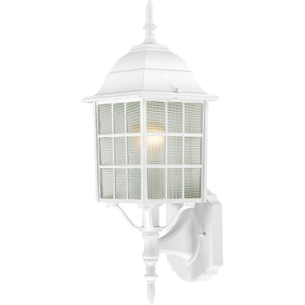 Adams - 1 Light - 18" Outdoor Wall with Frosted Glass, Color retail packaging