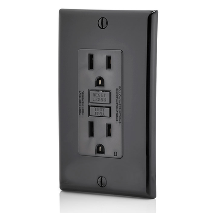 15 Amp, Self Test, Non Tamper-Resistant GFCI Outlet with LED Indicator Light