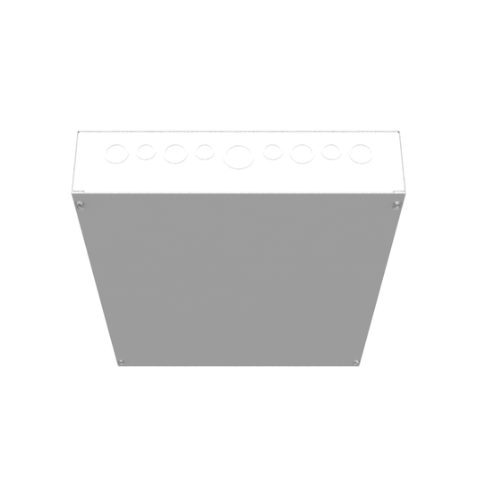 24X4X18 Screw Cover Type 1 UL Listed Steel Knockouts ANSI 61 Gray Cover With Teardrop Slots Mounting Holes In Back