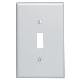 1-Gang Toggle Switch Midway Midway Size, Thermoset, White