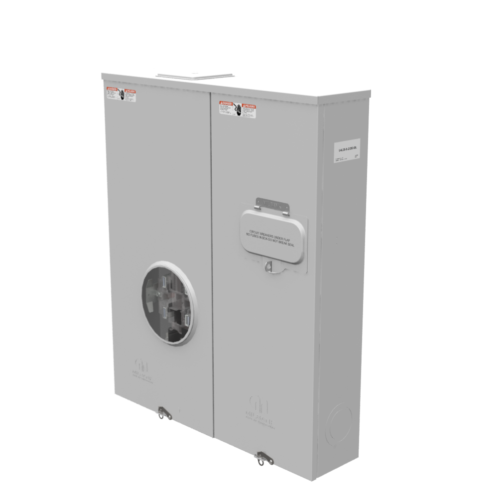 4 Terminal Ringless Large Closing Plate Lever Bypass 2-200 Ampere Main Breaker 9-16 In Barrel Lock With Bracket Provision