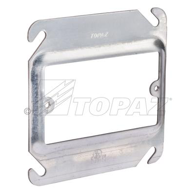 4" Square Single Gang Device Rings Raised 1/4"