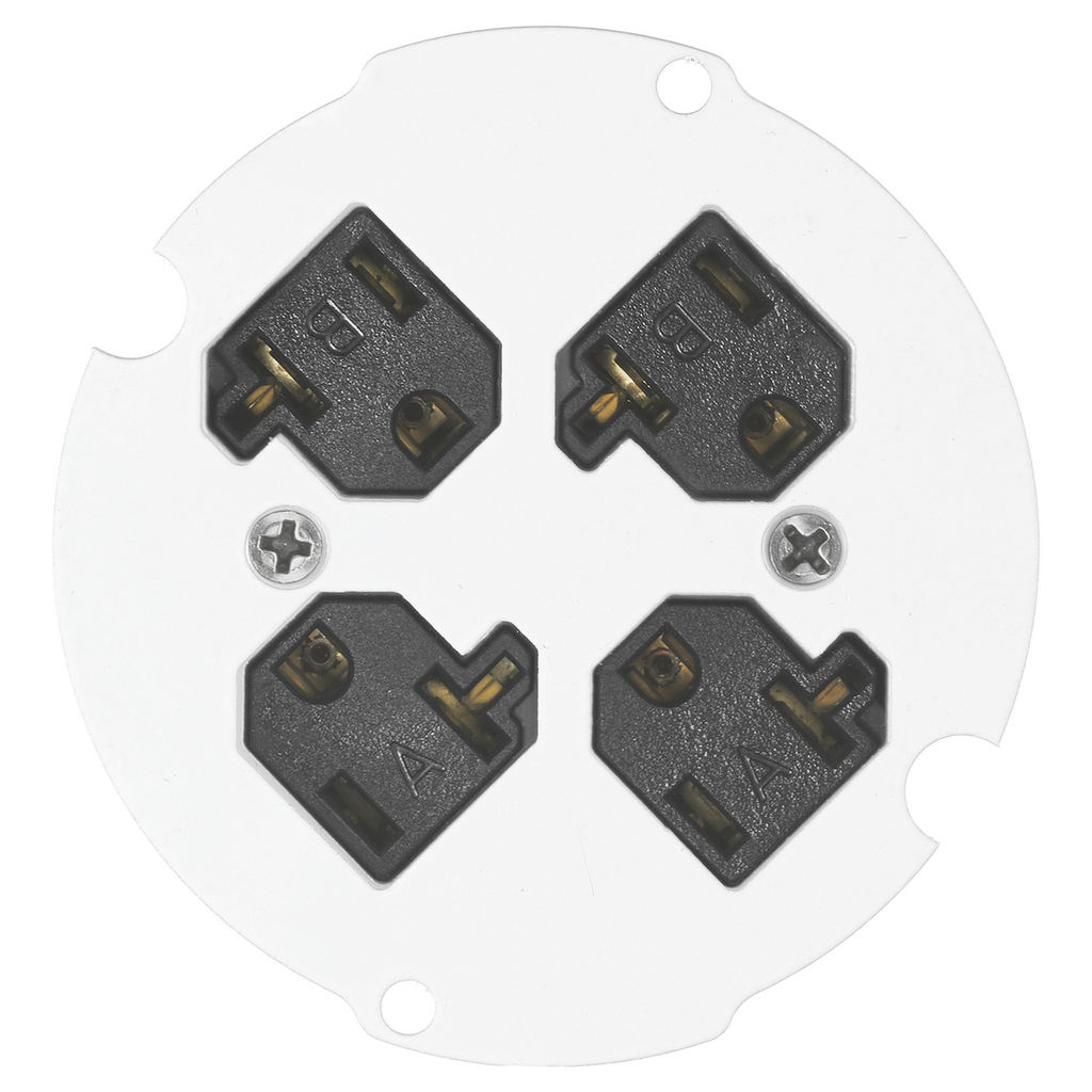 4" Series, Sub Plate, Quad 20A 125V Receptacle