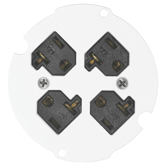 4" Series, Sub Plate, Quad 20A 125V Receptacle