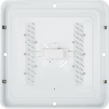 14"- LED Flush with White Acrylic Lens - Square - White Finish - 120V