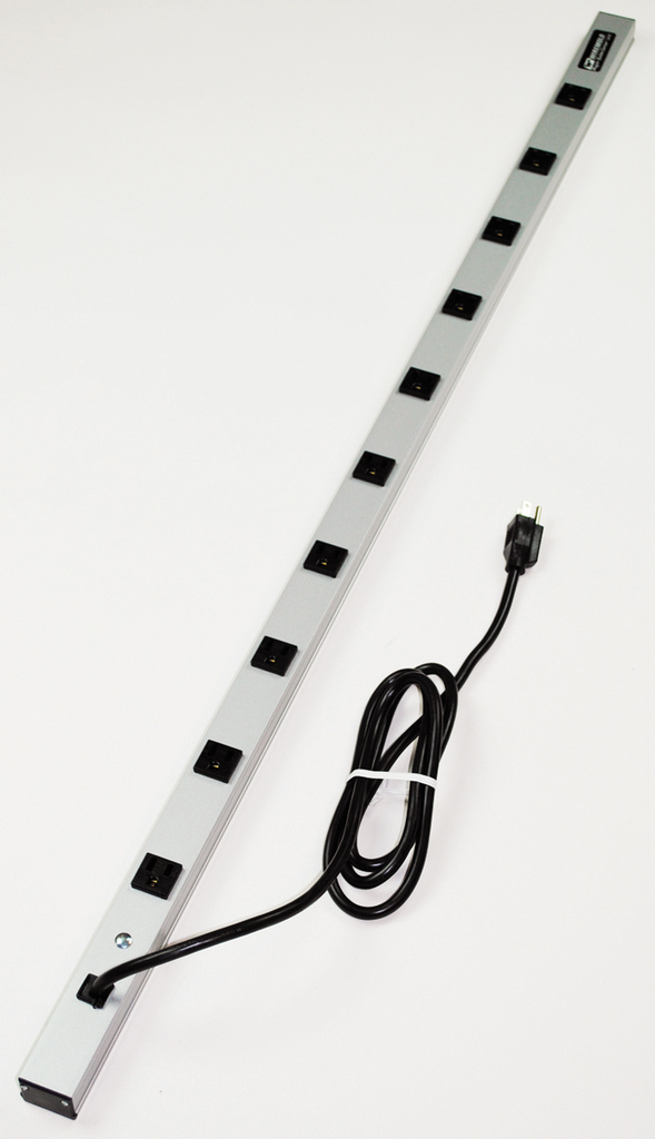 CabinetMate Plug-In Outlet Center Unit / 120V/15A / 48" long / 10 O/L / 15' cord / Computer Grade Surge