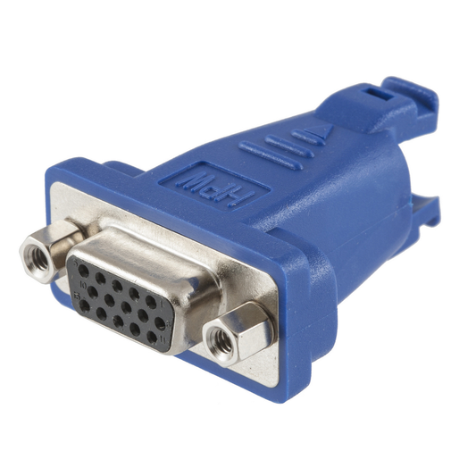 Audio/Video Connector, D-Sub, 15-Pin, Female 8-Pin to Female, 180 Degree, Single Pack