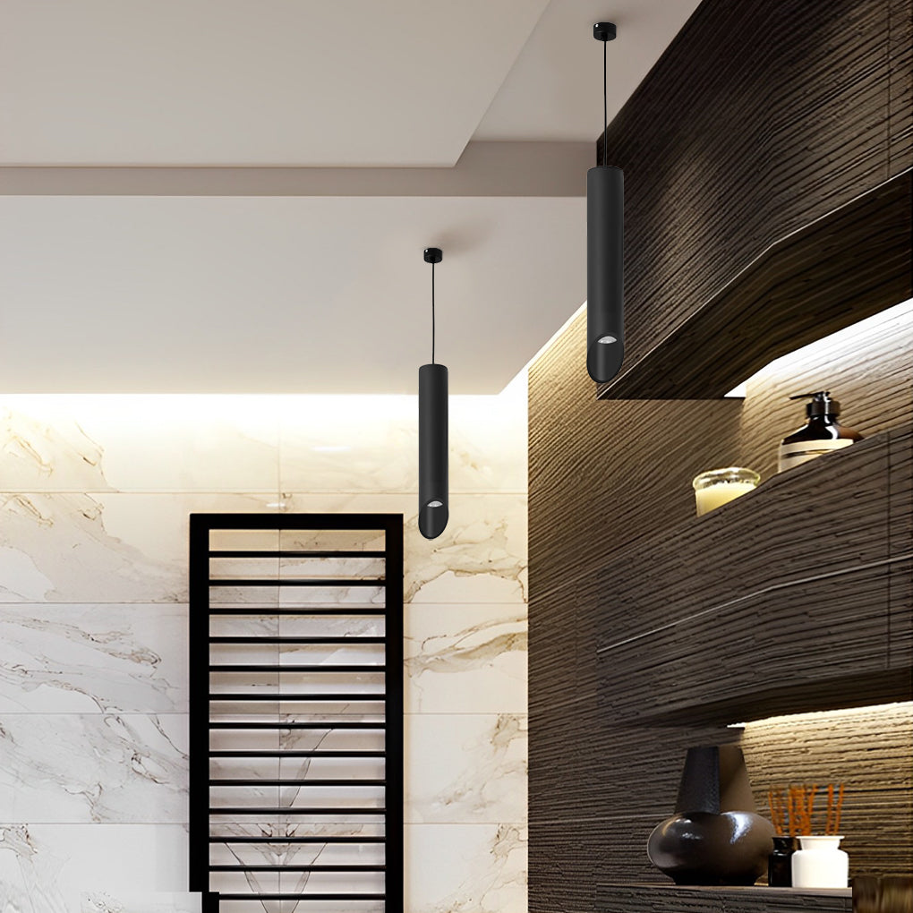 [Open-Box] Long Cylindrical Oblique LED Minimalist Nordic Chandelier Pendant Lights