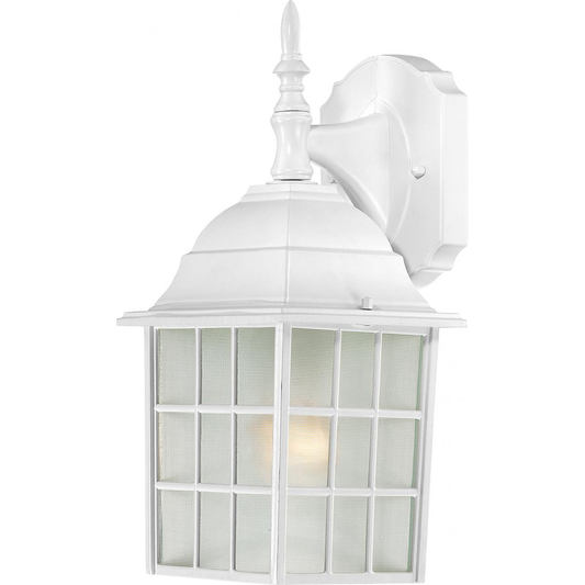 Adams - 1 Light - 14" Outdoor Wall with Frosted Glass, Color retail packaging
