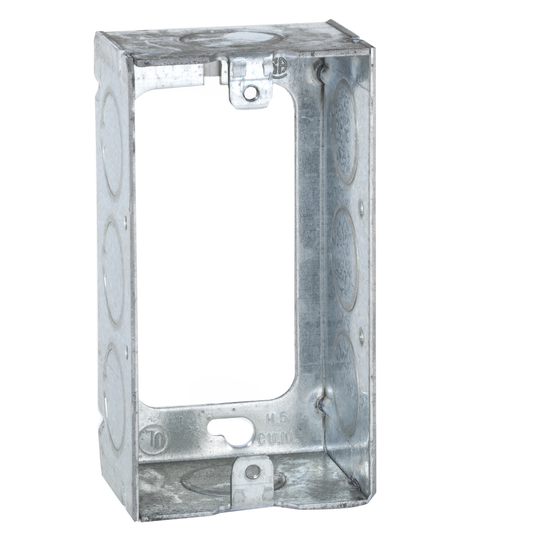 4 in. x 2 in. Handy Box, Welded, 1-1/2 in. Deep, Eight 1/2 in. KO's